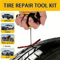 Tire Repair Kit Emergency Tyre Puncture Plug Tool Set with Repair Glue &  Strips for Car Motorcycle Bicycle. 