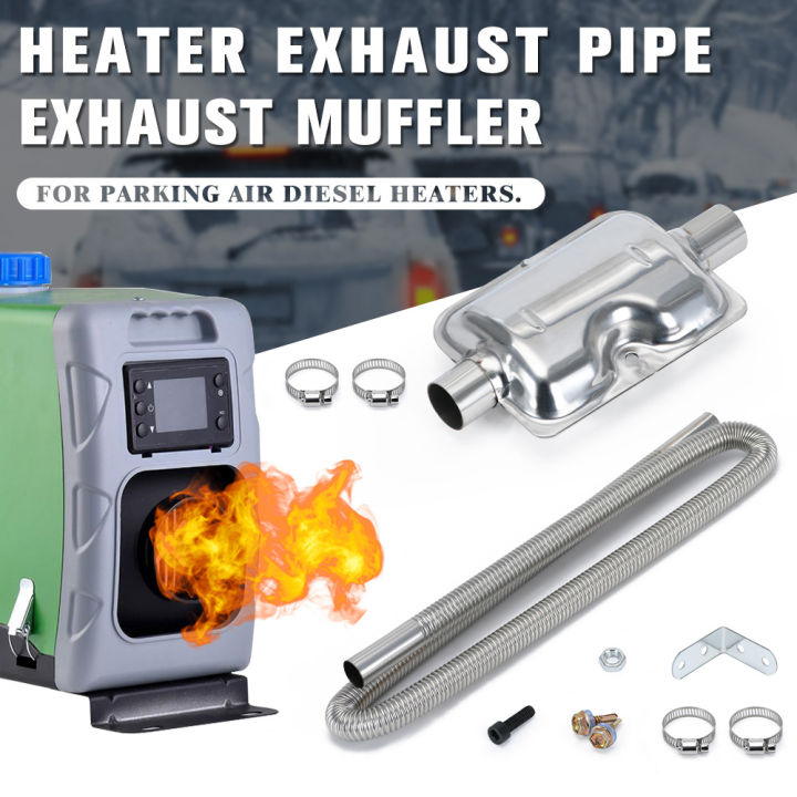 60cm%20-%20300cm%20Air%20Diesel%20Parking%20Heater%20Stainless%20Steel%20Exhaust%20Pipe%20Tube%20Gas%20Vent%20Hose%20Car%20Truck%20VAN%20With%2024mm%20Bore%20Car%20Muffler%20-%20Image%202