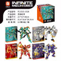 Infinite mecha, high-energy robot, green dragon, white tiger, spirit beast, mecha model, boy puzzle toy. 