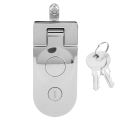 Compression Latch with 2‑Key Zinc Alloy Lock for Motorhomes Yachts Trunks Trash Cans Warehouse Doors. 