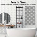 1pc Bathroom Non-Slip Mat With Suction Cup, 43x75cm Bath Rug, Shower Mat Round Hole Design, Bathroom Massage Ring, Quick Drain. 