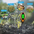 PH Soil Tester for Garden Soil 4 in 1 Multi-Function with LCD Display Moisture Meter Soil Test Kit for Lawn Outdoor Indoor Potted Plant. 
