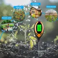 PH Soil Tester for Garden Soil 4 in 1 Multi-Function with LCD Display Moisture Meter Soil Test Kit for Lawn Outdoor Indoor Potted Plant. 