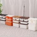 4Pcs Mini Storage Case With Cover 1/12 Dollhouse Miniature Food Storage Box Model Doll House Accessories Toy.