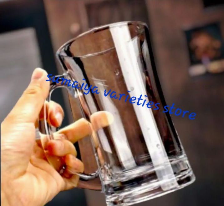 Newfangled - Superb Quality - Beer Mug Glass for water juice and milk 390ml 1pc. - Kitchen & Dining - Express Yourelf- Delights