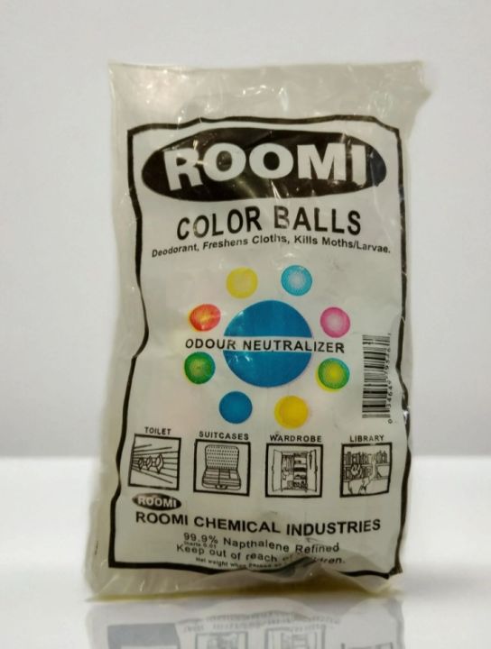 Roomi Naphthalene colour franganc Ball in hanging pouch for Toilet kitchen etc
