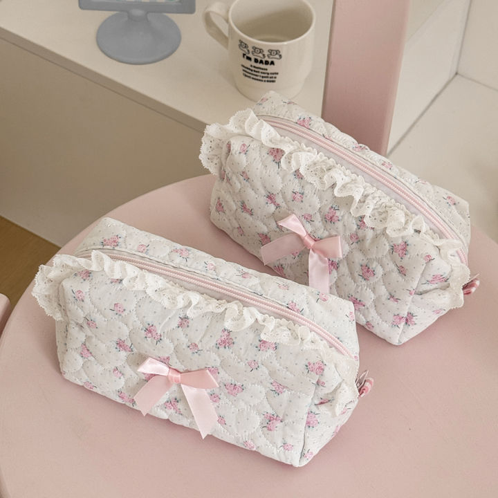 Wholesale%20Flower%20Women%20Lace%20Small%20Makeup%20Bag%20Travel%20Organizer%20Cosmetic%20Handbag%20Pouch%20Gilrs%20Cute%20Bow%20Square%20Zipper%20Wallet%20Bags%20-%20Image%202
