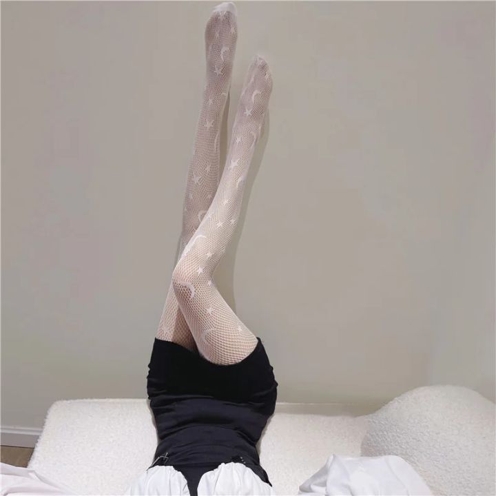 Lolita%20%20Jk%20Fishnet%20Stockings%20JK%20Girls%20Tights%20Black%20Star%20Moon%20Pattern%20Pantyhose%20Ladies%20Stocking%20Big%20Elastic%20Girls%20WomenTights%20-%20Image%206