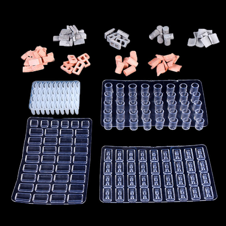 Mini Brick Silicone Mold Cement Model Brick Mould DIY Small House Handmade Home Decoration Sand Table Building Making Supplies
