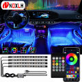 Neon LED Car Interior Ambient Foot Strip Light Kit Accessories RGB Backlight Remote App Music Control Auto Decorative Lamp. 
