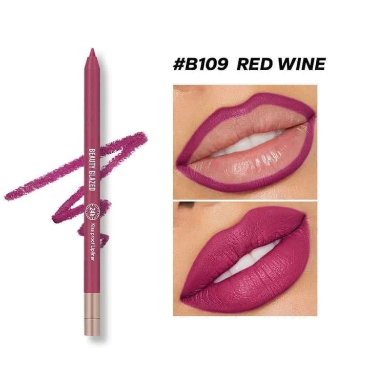 GlazedBeauty Glazed Waterproof and Longlasting lipliner shade # 109