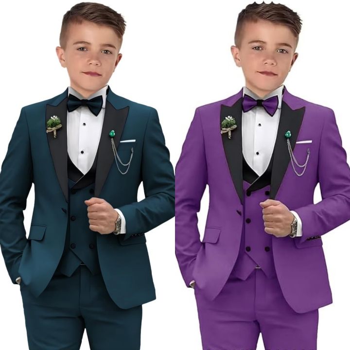 Elegant%20Burgundy%20Boy's%20Suit%20Set%20for%20Wedding,%203%20Pieces%20Suit%20Set%20Elagent%20Tuxedo%20Sets%20Blazer%20Vest%20Pants%20Kids%20Photo%20Shot%20Oufit%20-%20Image%204