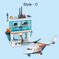 3in1 City Series Aviation Cargo Plane Helicopter Airport Airbus Airplane Control Tower DIY Building Blocks Toy Set Kids Boy . 