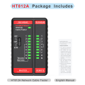 HT812A Network Cable Tester UTP LAN Cable Finder RJ11 RJ45 Master And Remote Set Alignment Meter Telephone Line Detector Tracker. 