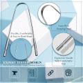 Stainless Steel Tongue Scrapers with Large Case, Tongue Scraper, Tongue Coating Scraper, Odorless, Exquisite Box Packaging.