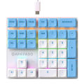 K33 Wired Mechanical Numeric Keypad Suitable for Finance,Business, 33 Key Laptop Numeric Keyboard,with Multi-color Lights. 