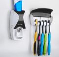 Toothpaste Dispenser Toothpaste Dispenser Black Abs Wall Mounted Toothbrush Toothpaste Holder Automatic Toothpaste Dispenser Squeezer for Family Washroom Bathroom. 