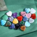 10/20/30PCS Heart Shape LOVE 20MM Natural Crystal Amethyst Agate Irregular Mineral Healing Stone Gravel Specimen Home Decoration. 