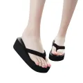 Women'S Fashionable And Casual Non-Slip Wedge Beach Shoes And Slippers Shoes 2024 Ladies' Thick Soled Trendy Flip Flops. 