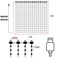 Programmable Bluetooth Smart LED Curtain String Light DIY Text Photo Display RGB+IC String Light Indoor Decoration 400LED. 