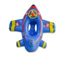 1pc Blue Airplane Inflatable Seat Ring Thickened PVC Swimming Ring With Steering Wheel Beach Pool Beach Aircraft Yacht. 