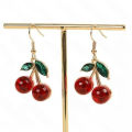 2025 New Personalized Creative Cherry Pendant Earrings for Women Sweet Temperament Holiday Party Fashion Jewelry Accessories. 