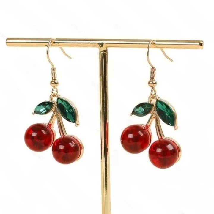 2025%20New%20Personalized%20Creative%20Cherry%20Pendant%20Earrings%20for%20Women%20Sweet%20Temperament%20Holiday%20Party%20Fashion%20Jewelry%20Accessories%20-%20Image%203