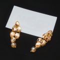 Exquisite Shiny MUSTARD Pearl And Crystal Studded Necklace Set, Wedding Jewelry Set, Golden Jewelry Set, Kundan Jewelry Set. 