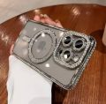 Luxury Bling Crystal Magnetic Phone Case with Diamond Camera Lens Protector💎 Bling Phone Case | Luxury Crystal Cover | Diamond iPhone Case | Sparkling MagSafe Case | Transparent Glitter Case | Elegant Camera Lens Protector

 by coverauraa. 