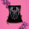 Y2k Retro Strapless Corset Tops Women Harajuku Cropped Crop Tops gothic Print Solid Camis Summer Casual Sleeveless Strap Topsexy. 