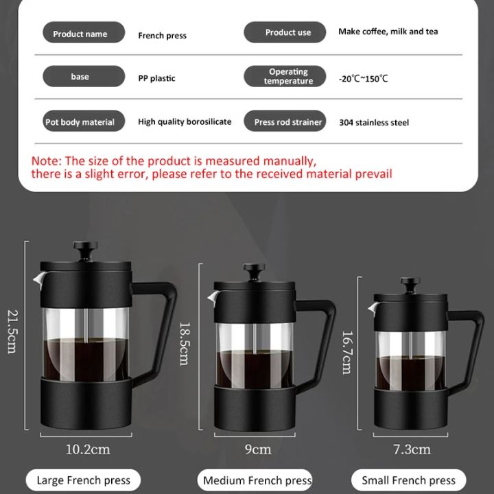350/600/1000ML%20French%20Press%20Coffee%20Maker%20Pot%20Thickened%20Borosilicate%20Glass%20French%20Press%20Coffee%20Maker%20Multifunction%20Hand%20Punch%20Pot%20-%20Image%206