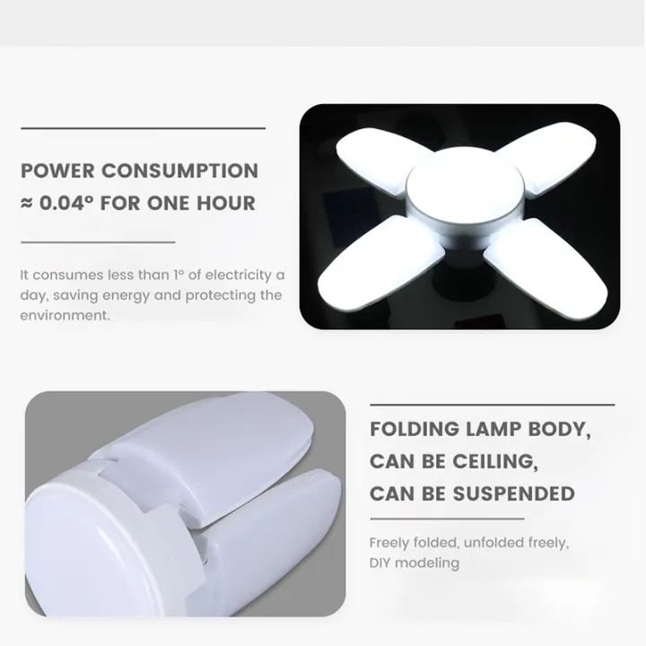 E27%20Fan%20Shape%20Foldable%2028W%20LED%20Bulb%20AC220V/110V%20Deformation%20for%20Home%20Ceiling%20Lights%20Warehouse%20and%20Garage%20White%20Light%206500K%20Bulb%20-%20Image%204