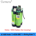 Turmera 16.8V Screwdriver Drill Battery Case 4S 30A BMS 18650 Hoder 16.8V 2A Lithium Battery Charger for 14.4V Shura Shrika  Use. 