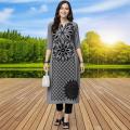 Muslim Kurtta Women's Fashionable Comfortable Kurt Dress 2026 Straight Tube Flowers Casual Ethnic Middle Eastern Arabic Dress.