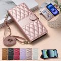 Long Lanyard Wallet Case for A16 A26 A36 A56 A15 A35 A55 A14 A34 A54 A13 A33 A53 A06 A05S Flip Leather Card Cover.