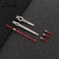 Silver Red High Quality Watch Hands Green Luminous 6Pins Per Set Fit VK63 VK63A Quartz Movement Modified Replacement Watch Parts. 