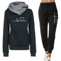 Jogging Hoodies Autumn Winter Quality Women's Tracksuit Casual Print Single Sport Pants Comfort Outdoors Daily Gym Woman Fashion. 