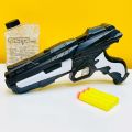 Soft bullet shooting gun for toy gun kids 2 in 1 water bubbles water crystal ball & with 3 bullets. 