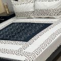 Embroidered Patch Work King Size BedSheet - High Quality - Cotton Satin Double Bedsheet Embroided - Rg collection. 