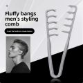 2pc Men's Styling Comb for Hair Gripping and Styling Fluffy Hair with Top Textured Perm Front Spiny Design Hairdressing Tool. 