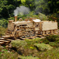 Locomotive 3D Car Wooden Puzzle Scale Model,DIY Model Kit, Handcraft ,Home Decoration,Mechanical Model Kit, Building Toy. 