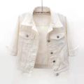 Women Denim Jacket Spring Autumn Short Coat Pink Jean Jackets Casual Tops Purple Yellow Purple Blue Loose Tops Lady Outerwear. 