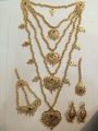 Traditional Sindhi 5-Layer Dhuri Jewelry Set with Earrings, Tikka & Jhumar – Bridal & Festive Design - HS Star Collection. 