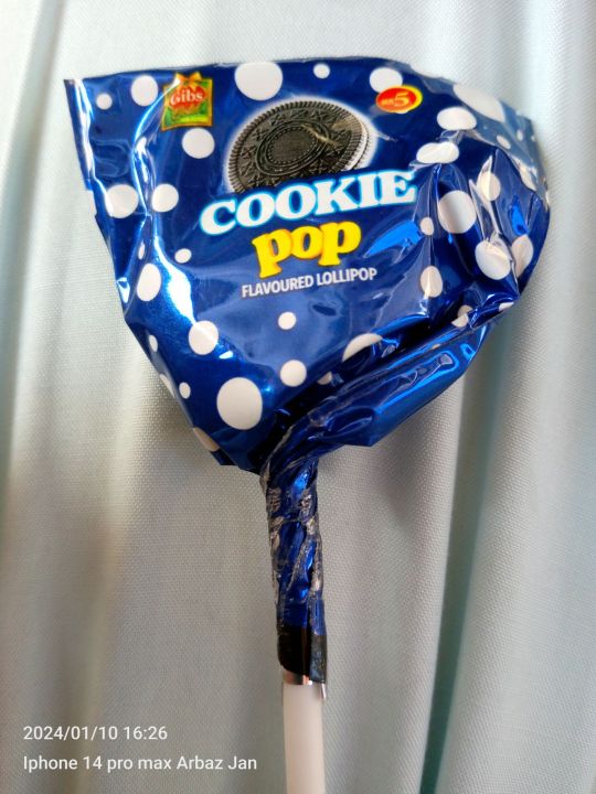 Original Gibs Gold Cookie Pop Oreo Pop Flavoured Lollipops Child Special (Pack Of 50 Pieces)