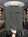 Summer Men's 100% Cotton Casual Loose Fit Large Letter Print Round Neck Short Sleeved T-Shirt Top High Street Unisex Style.