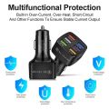Portable Light-emitting Car Charger, 6USB Porous, Qc3.0 Square, High Pass, Quick Charge, Multi-function Car Charger, 15A. 