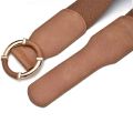 Women's Elastic Belt Corset Women Waist Belts Trend Gold Circle Buckle Waistband High Quality Stretch Wide Black Belt DT072.