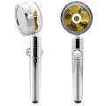 360 degree rotating high pressure boost power shower water saving stop button rainfall shower head with fan. 