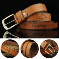Fashion Luxury Belt For Men PU Leather Belts Metal Pin Buckle High Quality Famous Brand Designer Waist Strap Belts 110cm Length. 