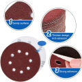 8Holes 5inch 20pcs Grit Round Sand Round Paper Sandpaper Sanding Disc Sander Assorted 40/60/80/100/240/320//800/1000 Sandpapers. 
